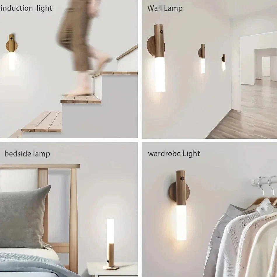 Motion-Sensor LED Night Light – Rechargeable Wall Light