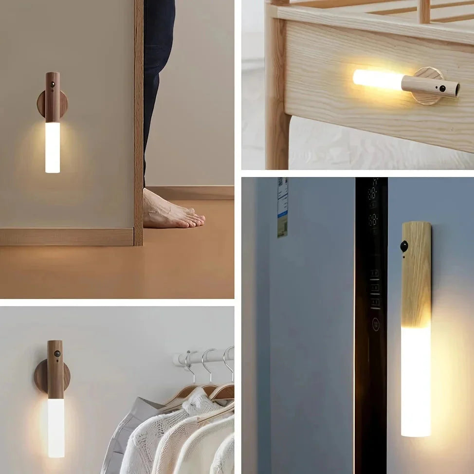Motion-Sensor LED Night Light – Rechargeable Wall Light