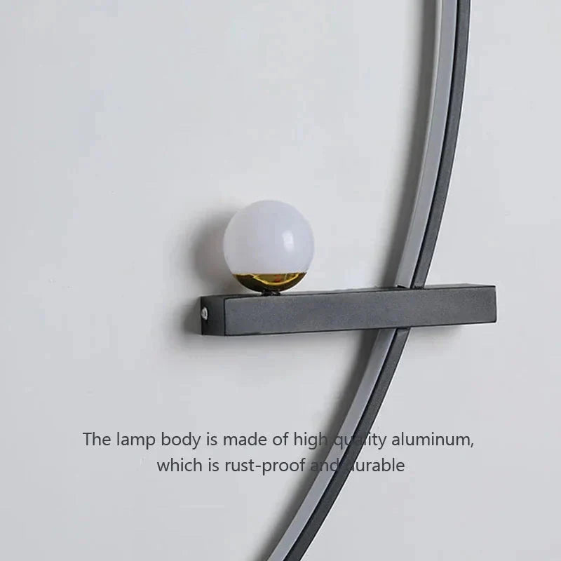 Crescent LED Wall Lamp – Minimalist Sconce, Gold/Black