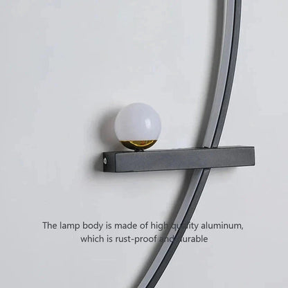 Crescent LED Wall Lamp – Minimalist Sconce, Gold/Black