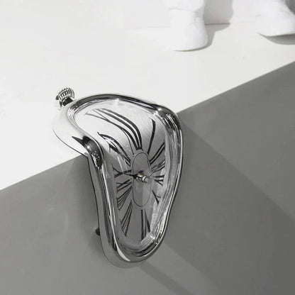 Melting Clock Sculpture – Surrealist Desk & Shelf Decor