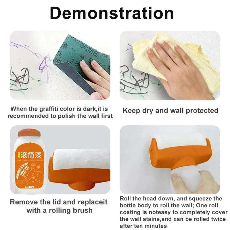 Wall Repair Latex Paint – Roller Kit for Walls & Ceilings