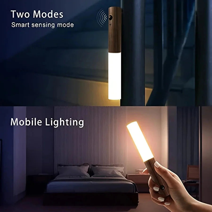 Motion-Sensor LED Night Light – Rechargeable Wall Light